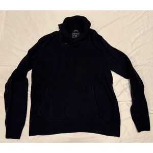 American Eagle Seriously Soft Mens Large L Shawl Collar Pullover Sweater Navy